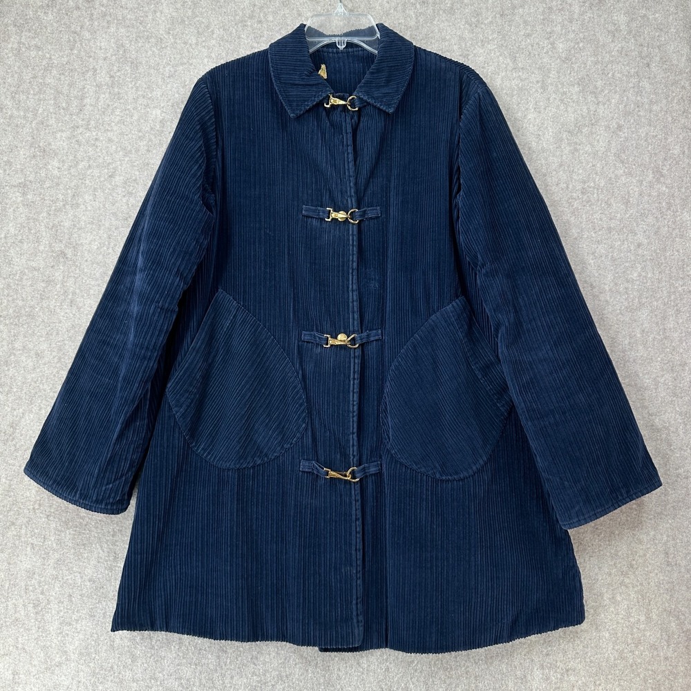 VTG 1 950s Fireman Metal Lobster Clip Corduroy Jacket USA Womens LARGE/XL?‎
